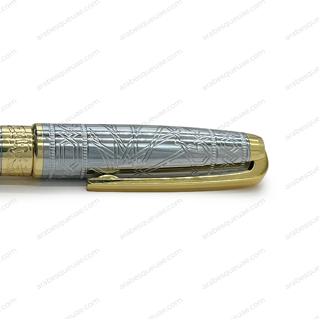 A luxurious silver pen – geometric details with an Emirati identity