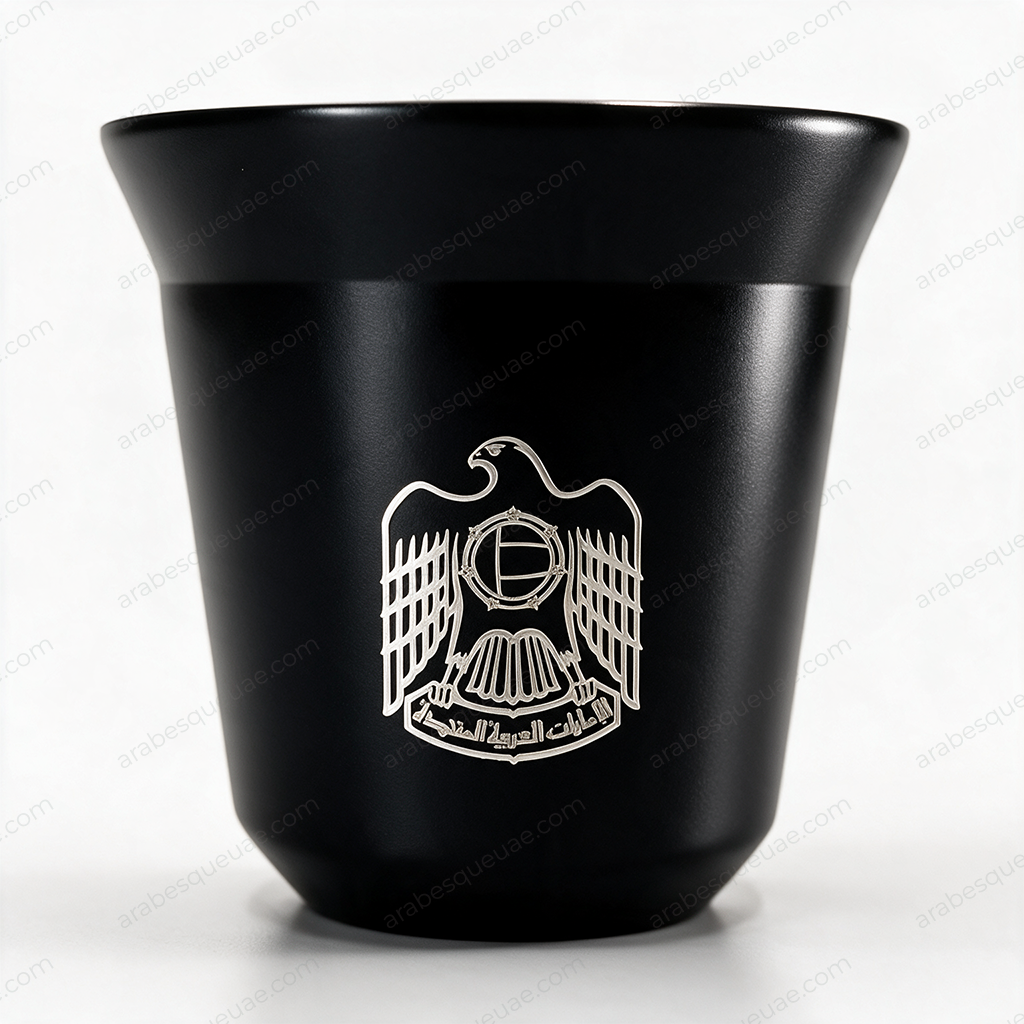 Stainless steel espresso cup – UAE logo
