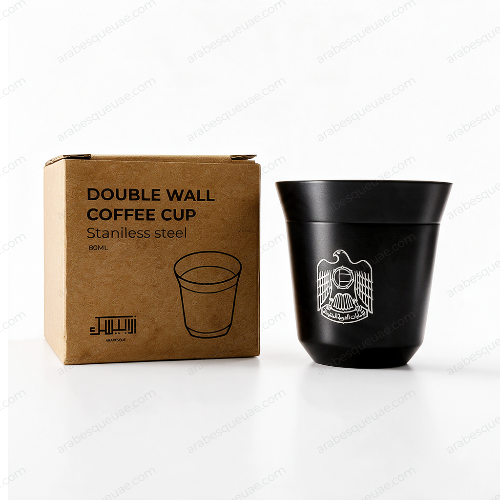 Stainless steel espresso cup – UAE logo