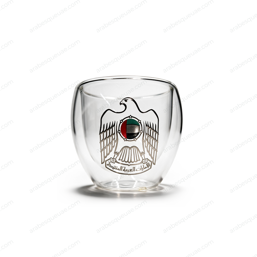 Small coffee mug – UAE logo, silver