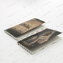 Leather notebook – Portrait of Sheikh Mohammed Bin Zayed in Arabic calligraphy