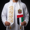 Velvet National Day Scarf - White