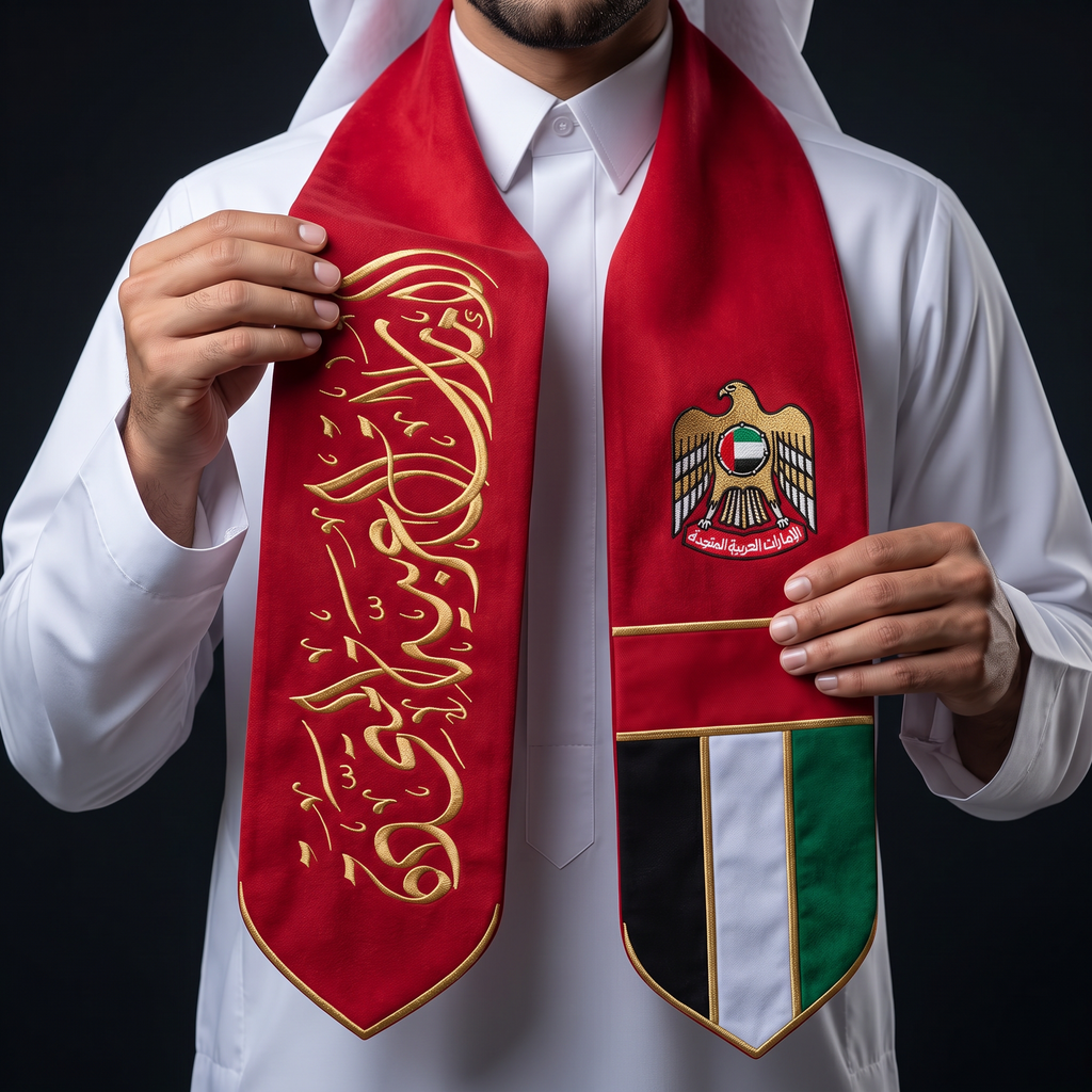 Velvet National Day Scarf – RED
