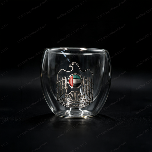 [ND-CUP02] Small coffee mug – UAE logo, silver