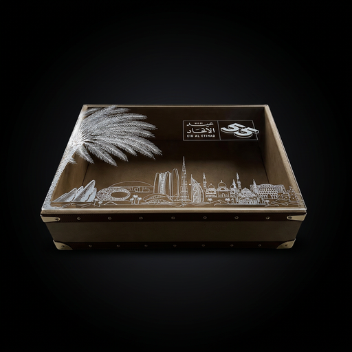 [ND-VB05] Eid Al Etihad VIP Gift Box – Leather with Acrylic Lid
