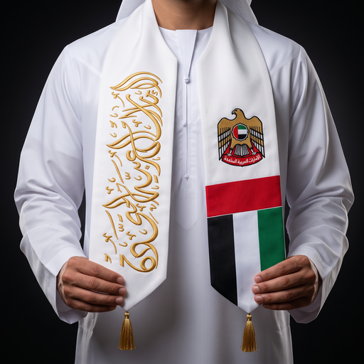 [ND-SKF02] Velvet National Day Scarf - White